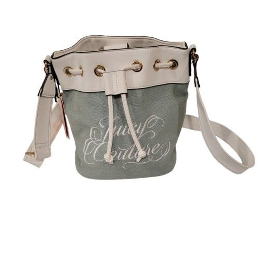 Juicy Couture Denim Blue Beach Bucket Bag – Crossbody Drawstring – NWT